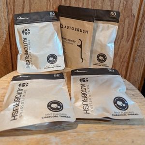 Autobrush Charcoal Hydroxyapatite Adult Dental Flossers NEW